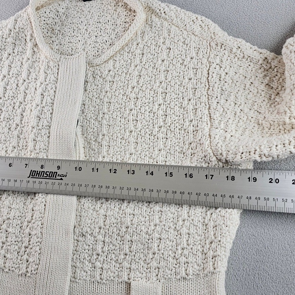 Piazza‎ Sempione Textured Knit Cardigan Sweaters Women's Cream Button Front - Picture 10 of 13